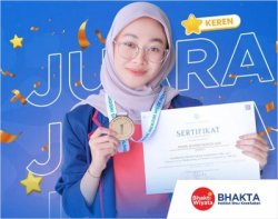 Mahasiswi D3 RMIK yakni Intan Ayudya Novita Sari berhasil Juara 1 Medical Record Poster Competition (MRPC) di Universitas Gadjah Mada (UGM) Yogyakarta.
