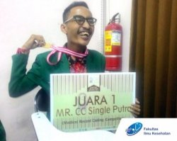 Prodi D3 RMIK yang diwakili oleh Anang Tri Yuanda raih Juara 1 dalam Kategori Lomba MR.CC (Medical Record Coding Competition) Single Putra di Sekolah Vokasi UGM tanggal 27 Mei 2016.